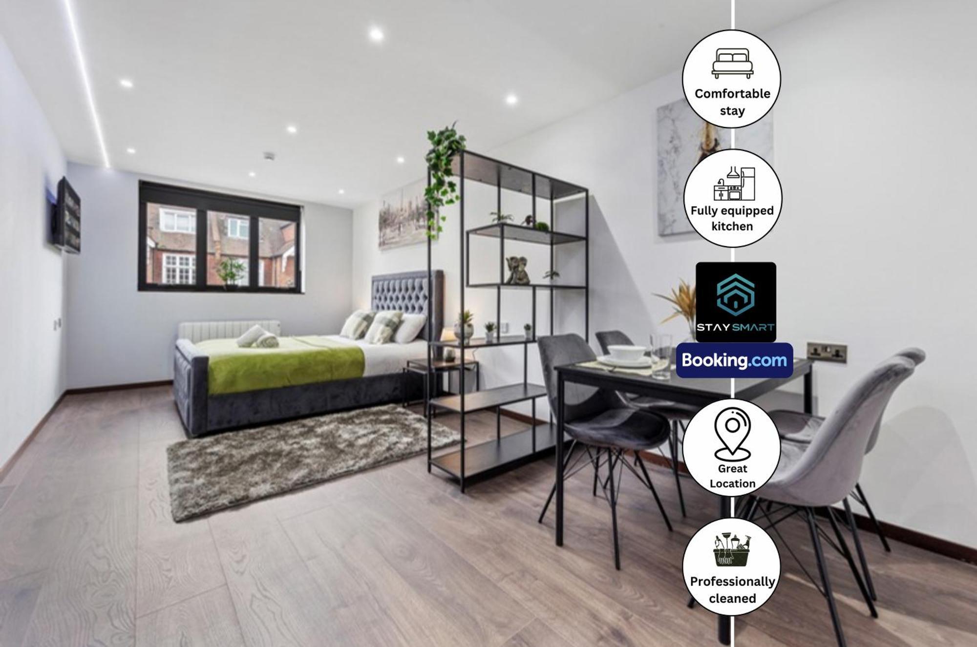 Stylish Studio Apt By Stay Smart Short Lets & Serviced Accommodation Woodstock With Free Wifi Londres Extérieur photo