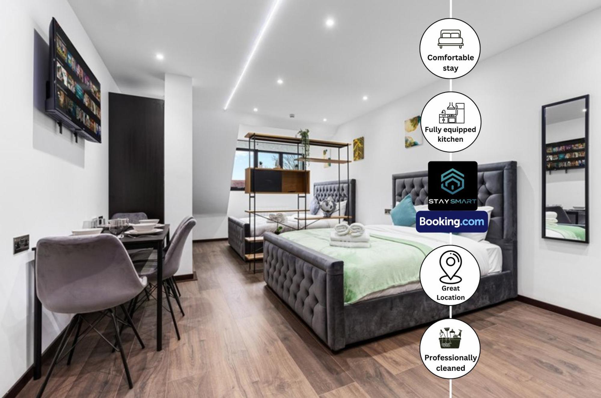 Stylish Studio Apt By Stay Smart Short Lets & Serviced Accommodation Woodstock With Free Wifi Londres Extérieur photo